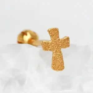 24K 순금 99.9% 미니 십자가 피어싱