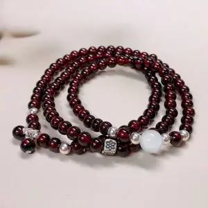 (선택 H8 석류빛 향기 천연 가넷 랩팔찌)H8 석류빛 향기 가넷 랩팔찌 레이어드 행운팔찌
