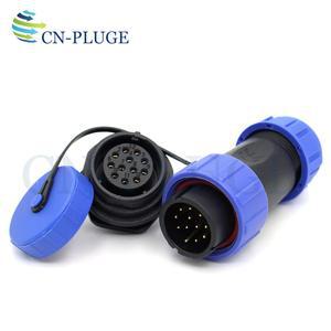 SP21 방수 IP68 실외 산업용 커넥터 너트 마운트 소켓 12 패널 플러그 10 21MM