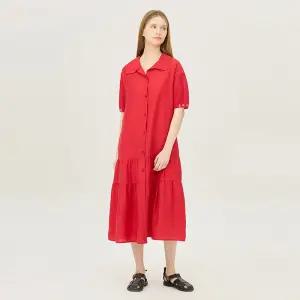 베네통 본사 니트 커프스 오픈 카라 원피스 BAOP56531RD1213937