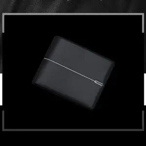 BP9340W 라인 포인트 남자 천연소가죽 반지갑