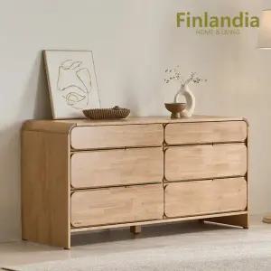 핀란디아 에스딴데 1500 원목 와이드체스트 서랍장[오일/오크]