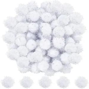 써니클루 120개 글리터 공예 공 고양이 폼 볼 벌크 섬유 게인즈버러 틴셀 폼폼 작고 부드러운 스파클볼