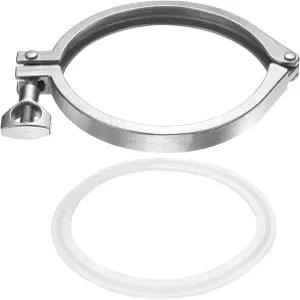 패티킬 트라이 위생 클램프 싱글 핀 튜브 실버 304 피팅 OD 너트 포함 개스킷 듀티 헤비 스테인리스 실리콘