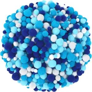 UPINS 블루 폼 볼 600피스 혼합 사이즈 크리스마스 겨울 여름 홀리데이 파티 공예품 DIY 장식 용품 (4가지