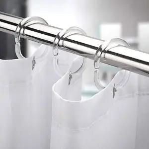 [콩심팥심]투명 커튼 링 고리 샤워 커텐 걸이 부자재 12개 세트 고정 부속