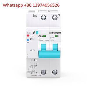 TONGOU API -2P 스마트 회로 차단기 와이파이 63a 2극 자동 재폐로 투야 벽 스위치
