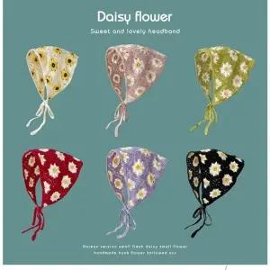 삼각건 핸드메이드 코바늘 니트 헤어밴드 큐트 스위트 밴딩 로미홀리 여성