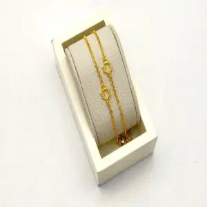 24K 순금 1돈 사과 장식 이중 체인 팔찌(18K 연결고리 장식)