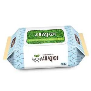 100매 물티슈 대용량 신생아 순한 캡형 물티슈 아기 유래 다용도 휴대용 청소용 주방 살균