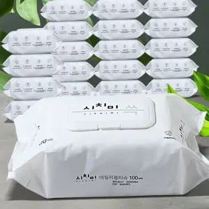 아기 물티슈 두툼한 엠보싱 100매 유아 물티슈 20팩 신생아 무향 다용도 휴대용
