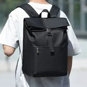 남성 플랩 백팩 버클 스트랩 학생 캐주얼 가방 배낭