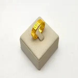 24K 순금 3돈 반지 로마 넘버 볼드 링