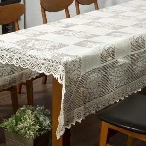 대형 레이스 테이블보 150x250cm 로즈가든 테이블천