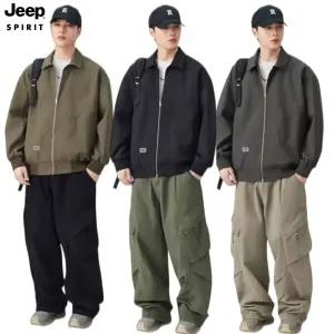 JEEP SPIRIT 남성용 고퀄리티 자켓 오버핏 캐주얼 자켓 봄 신상