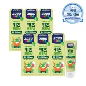 2080 키즈크리닉 어린이 구강 관리 치약 3단계 메론 80gX6입
