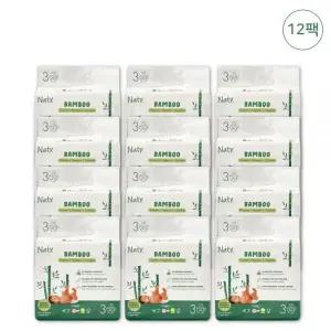 네띠 대나무 기저귀 아기 밴드형 대용량 3단계 312매 MNS