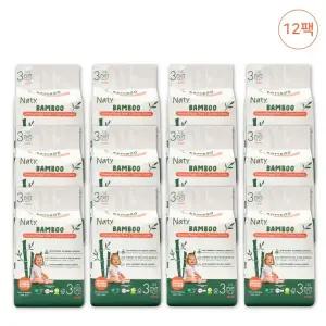 네띠 아기 기저귀 부드러운 통기성 밤부 팬티형 3단계 240매 MNS