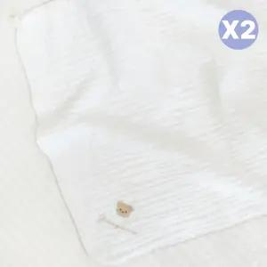 제이앤제나 아기 가제 거즈 손수건 자수 제나고미 X2