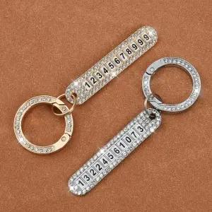 다이아 키링 미니 가방고리