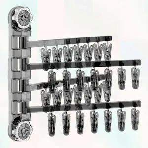 벽흡착 VUM947Q4 걸이 무타공 다용도 집게 빨래 건조대 강력형