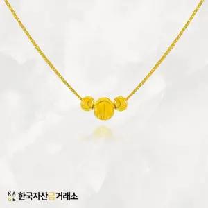 한국자산금거래소 KAGE 24K 순금 트리플 볼 목걸이