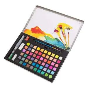 60색 QY87VS62 고체 수채화 물감 세트 만 14세 이상 취미 미술용