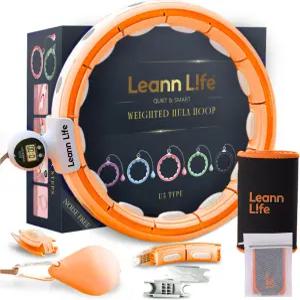카운터 및 허리 트리머가 장착된 리앤 L.fe U5 스마트 웨이트 훌라 후프 - 16노트 28인치？46인치 조절 가능