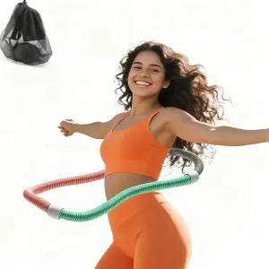 FITRI 훌라 후프 - 가정 및 운동을 위한 파우치 휴대용 슬리밍 운동 장비 포함 3.1파운드 폐쇄형 무성 버전