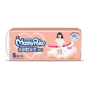 마미포코 슈퍼컴포트 팬티형 기저귀 여아용 5단계 72매
