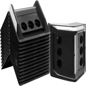 살루이노키 24팩 플랫베드 스트랩 프로텍터 모서리 화물 적재용 플라스틱 블랙 박스 트럭 장비 웨빙을 통해