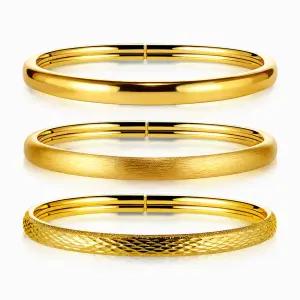 [한국금다이아몬드] 순금 팔찌 유광 무광 컷팅 뱅글 24K 18.75g 3종 택 1