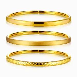 [한국금다이아몬드] 순금 팔찌 유광 무광 컷팅 뱅글 24K 11.25g 3종 택 1