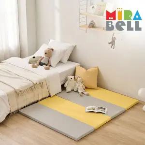 [NS홈쇼핑][미라벨]카라 실리케어 아기유아 층간소음 놀이방 4단 형 폴더매트 120X160 옐로..[35759633]