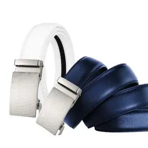 [셀러에이드]슬림 골프 자동 벨트 고급 소가죽 남성 허리띠 캐주얼벨트