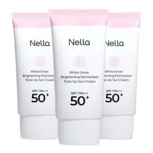 이지하우스 하얀눈 광채발효 톤업 선크림 50g 3개 611451