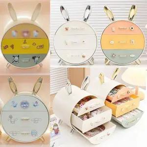 [하프클럽/셀러허브]토끼 3단 수납서랍장 스티커꾸미기