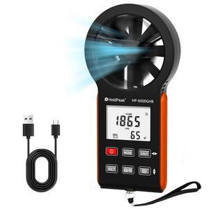 HOLDPEK 휴대용 풍속계 HVAC용 디지털 드론 백라이트가 모니터링 기상 항해 비행