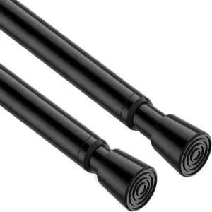 칭윈 2팩 스프링 텐션 커튼봉 26~37인치 조절식 드릴링 스프링봉 없음 연장 가능 압력 DIY 텐션봉 창문