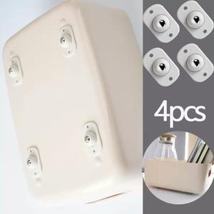 가구에 대 한 4피스 바퀴 스테인레스 스틸 롤러 자체 접착 캐스터 홈 360 학위로드 베어링 회전 범용 휠