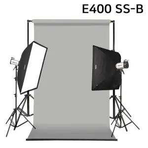 [에이치플러스몰]포멕스 사진조명 스튜디오 촬영 세트 (E400 SS-B) 이동형 배경시스템