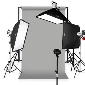 [에이치플러스몰]포멕스 사진조명 스튜디오 촬영 세트 (E400 STUDIO-E) 이동형