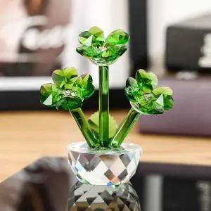 유리공예 크리스탈 장식품 만들기 인테리어 네잎클로버