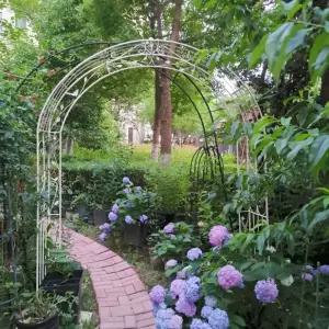 아치형 대문 철제 울타리 조경 덩굴 전원주택 스탠드