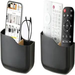 SUNFION 리모컨 벽걸이 TV 팬 홀더 머리맡 캐디 벽 정리함 휴대폰 사무용 접착 미디어 플레이어 컨트롤러