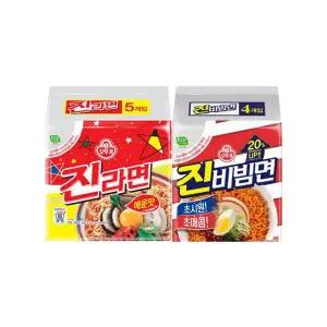 [오뚜기] 진라면 10입 + 진비빔면 8입/매운맛/순한맛e[35772810]