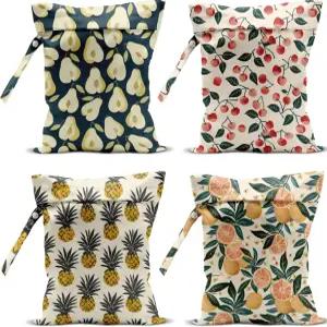 귀여운 과일 젖은 가방 방수 세척 가능 재사용 가능한 수영복 더러운 옷 천 기저귀 여행 해변 수영장 요가