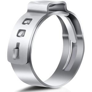 25피스 5CM 1인치 PEX 신치 스테인리스 실버 튜브 클램프 304 스틸 파이프 크림프 핀치 연결용 피팅