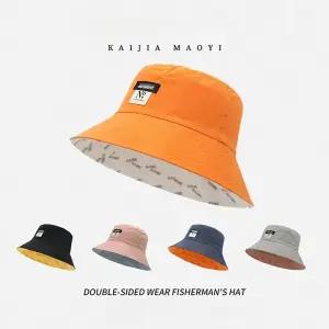 MORIIV 여성 벙거지 모자 봄 여름 햇빛가리개 바캉스 휴가 야외 양면 레터링 여자 모자