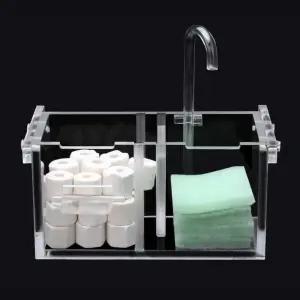 아크릴 미니 상면 걸이식 여과기 2구 세트수족관 여과재 어항 스폰지 수조 측면 스펀지 저면